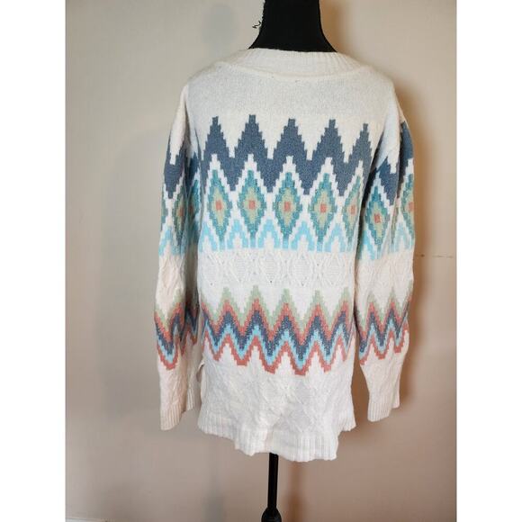 Talbots Women's Large Aztec Print Sweater - Picture 3 of 10